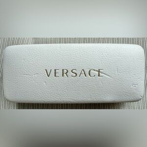 Versace White Hard Sunglasses Eueglasses Case (case only)